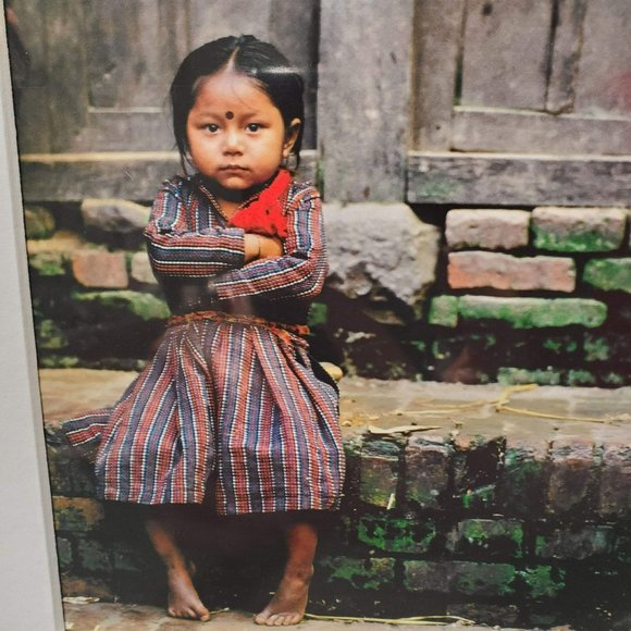 Emerson Matabele photography Matted Art Print Nepal Child Garrison Keillor Quote - Picture 5 of 7